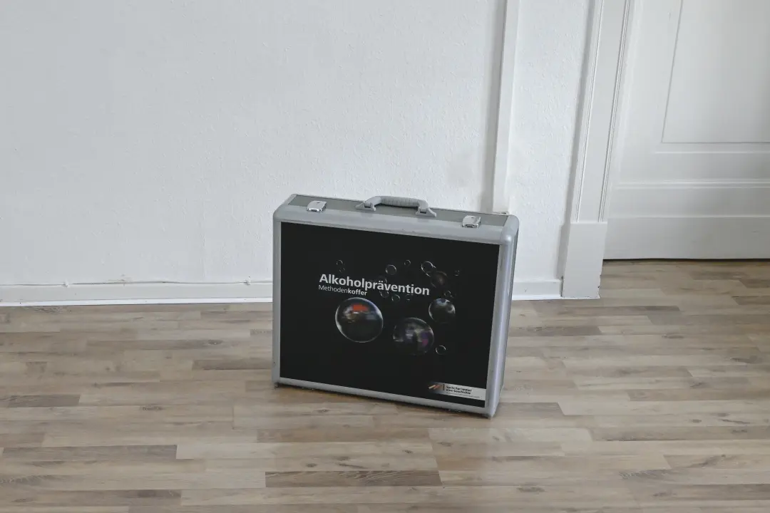 Der Alkoholkoffer geschlossen
