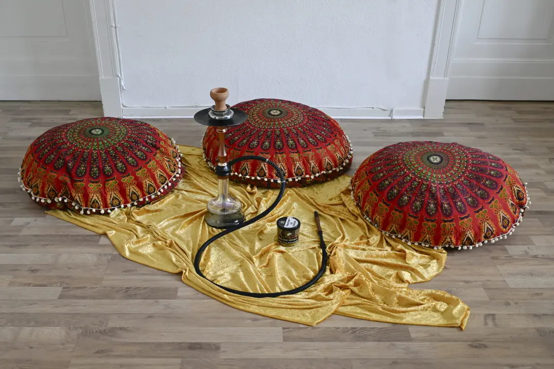 Die Shisha Lounge aufgebaut